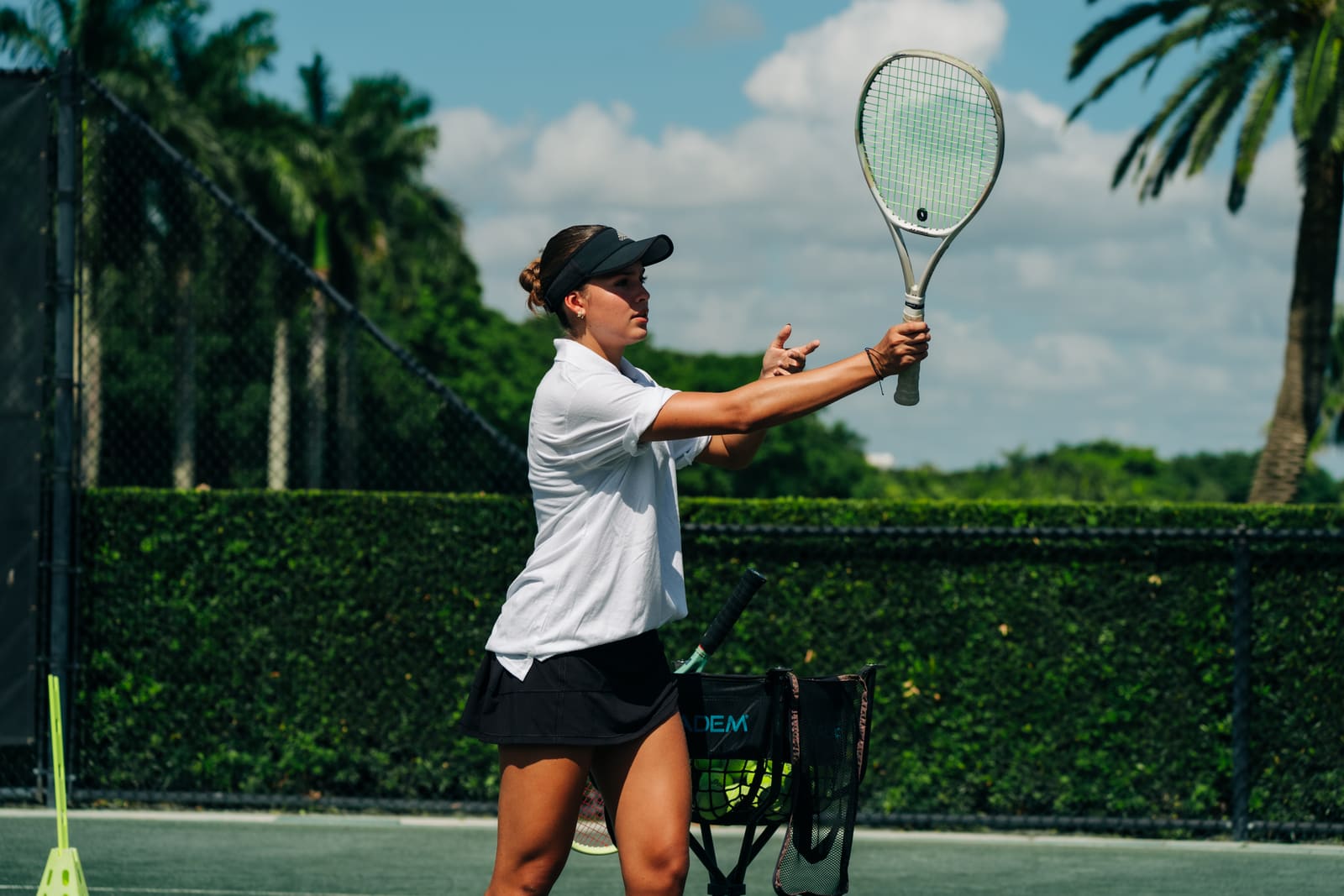 Coach demonstrating a stroke
